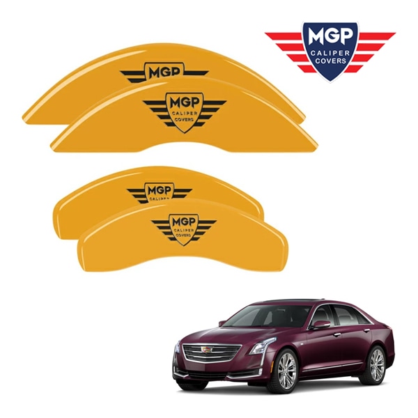 【MGP 正規品】 16-17y キャデラック CT6 O1SL 専用設計 ブレーキ キャリパーカバー イエロー MGPロゴ アルミ製 35026SMGPYL 1台分 セット