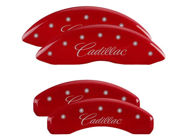 【MGP 正規品】 14-19y キャデラック CTS A1LL 専用設計 ブレーキ キャリパーカバー レッド CADILLACロゴ アルミ製 35028SCADRD