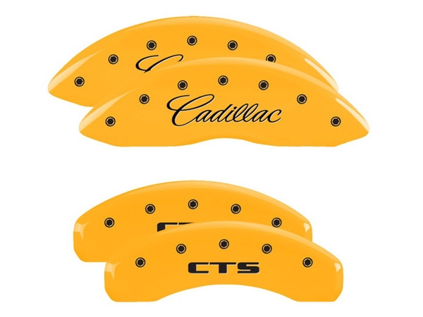 【MGP 正規品】 14-19y キャデラック CTS A1LL 専用設計 ブレーキ キャリパーカバー イエロー CADILLAC CTSロゴ アルミ製 35028SCTSYL