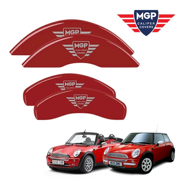 【MGP 正規品】 BMW MINI クーパー R50 R52 R53 専用設計 ブレーキ キャリパーカバー レッド MGPロゴ アルミ製 51001SMGPYL 1台分 セット