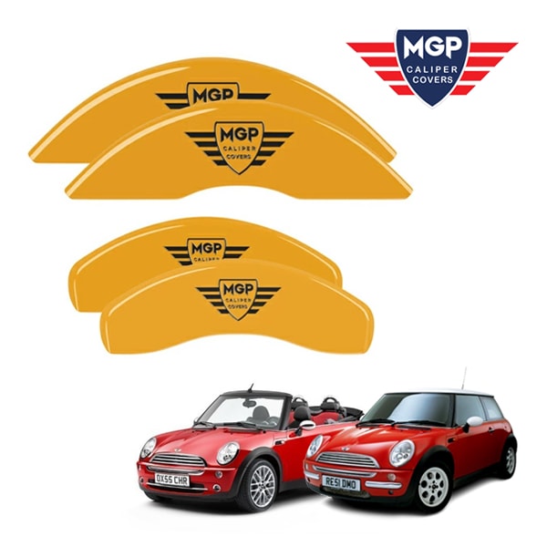 【MGP 正規品】 BMW MINI クーパー R50 R52 R53 専用設計 ブレーキ キャリパーカバー イエロー MGPロゴ アルミ製 51001SMGPYL 1台分 セット