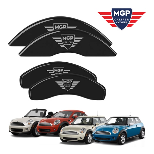 【MGP 正規品】 BMW MINI クーパー R55 R56 R57 R58 R59 専用設計 ブレーキ キャリパーカバー ブラック MGPロゴ アルミ製 51004SMGPBK