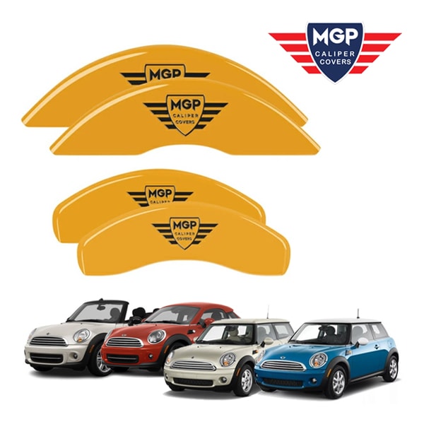 【MGP 正規品】 BMW MINI クーパー R55 R56 R57 R58 R59 専用設計 ブレーキ キャリパーカバー イエロー MGPロゴ アルミ製 51004SMGPYL