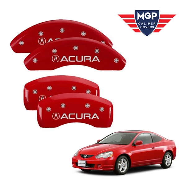 【MGP 正規品】 02-06y アキュラ RSX | ホンダ インテグラ DS5 専用設計 ブレーキ キャリパーカバー レッド ACURAロゴ アルミ製 39003SACURD