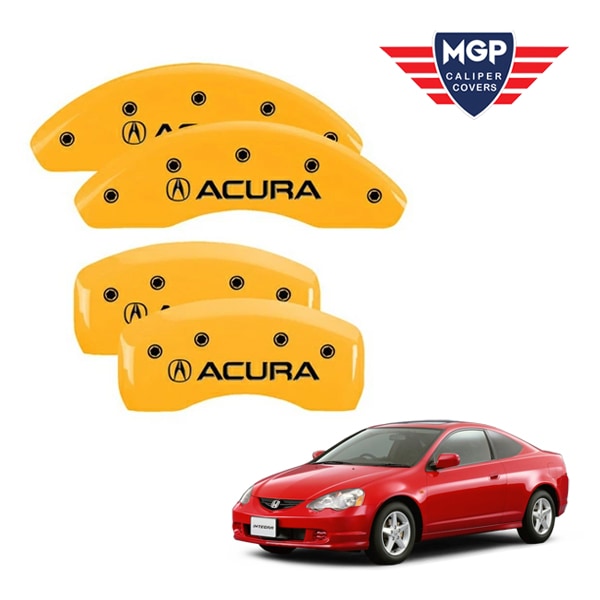【MGP 正規品】 02-06y アキュラ RSX | ホンダ インテグラ DS5 専用設計 ブレーキ キャリパーカバー イエロー ACURAロゴ アルミ製 39003SACUYL
