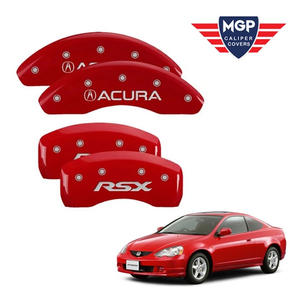 【MGP 正規品】 02-06y アキュラ RSX | ホンダ インテグラ DS5 専用設計 ブレーキ キャリパーカバー レッド ACURA RSXロゴ 39003SRSXRD