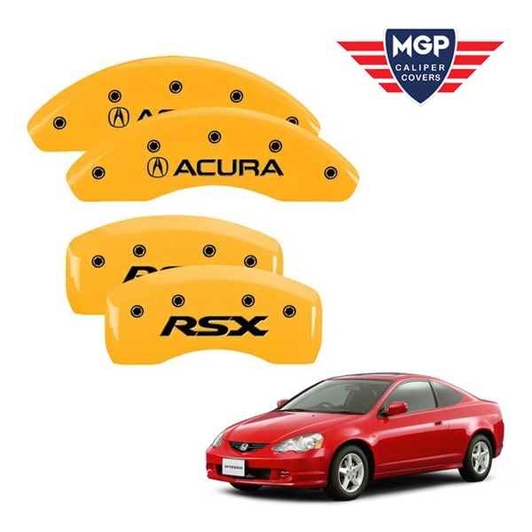【MGP 正規品】 02-06y アキュラ RSX | ホンダ インテグラ DS5 専用設計 ブレーキ キャリパーカバー イエロー ACURA RSXロゴ 39003SRSXYL