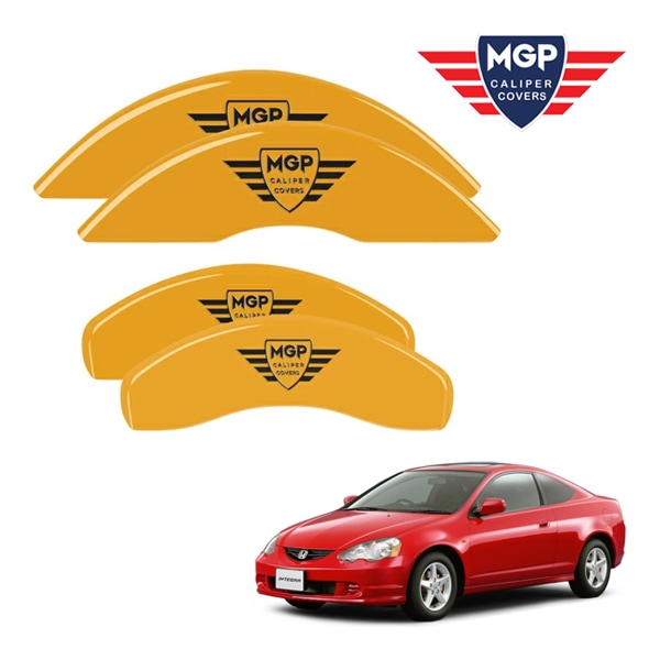 【MGP 正規品】 02-06y アキュラ RSX | ホンダ インテグラ DS5 専用設計 ブレーキ キャリパーカバー イエロー MGPロゴ アルミ製 39003SMGPYL