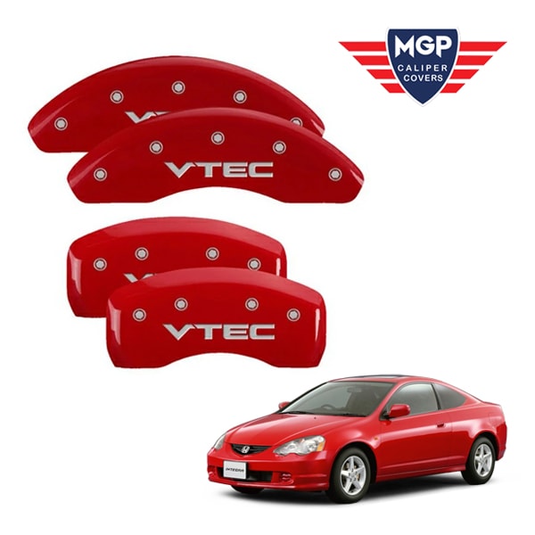 【MGP 正規品】 02-06y アキュラ RSX | ホンダ インテグラ DS5 専用設計 ブレーキ キャリパーカバー レッド MGPロゴ アルミ製 39003SMGPRD