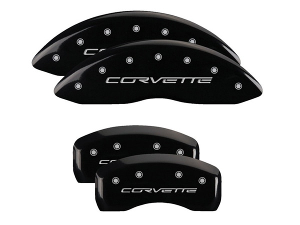 【MGP 正規品】 05-13y シボレー コルベット C6 専用設計 ブレーキ キャリパーカバー ブラック コルベットロゴ アルミ製 13008SCV6BK