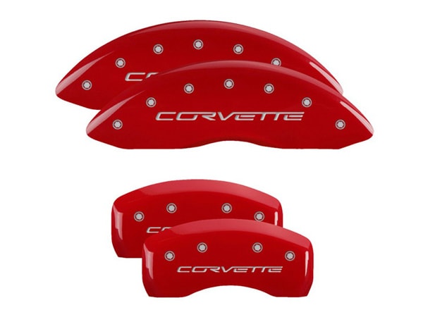 【MGP 正規品】 05-13y シボレー コルベット C6 専用設計 ブレーキ キャリパーカバー レッド コルベットロゴ アルミ製 13008SCV6RD