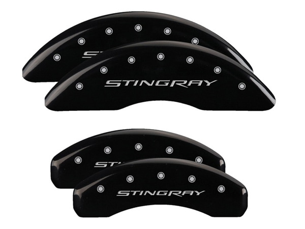 【MGP 正規品】 14-19y シボレー コルベット C7 専用設計 ブレーキ キャリパーカバー ブラック スティングレーロゴ アルミ製 13084SSTYBK