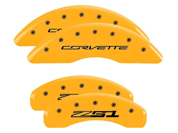 【MGP 正規品】 14-19y シボレー コルベット C7 専用設計 ブレーキ キャリパーカバー レッド コルベット Z51ロゴ アルミ製 13084SZ51YL