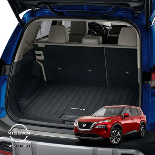 US日産純正 NISSAN エクストレイル T33系 令和4年7月-現行 リア カーゴプロテクター カーゴマット ラゲッジマット カーゴライナー トランクマット カーペット ROGUEロゴ入