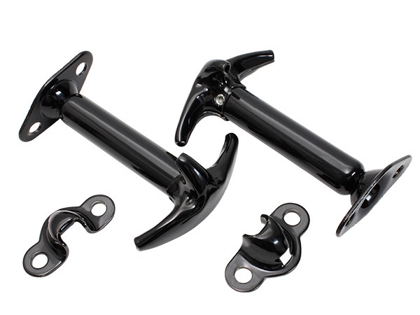 【BESTOP 正規品】ジープ JEEP 42-95y CJ2 CJ3 M38 CJ5 CJ6 CJ7 87-95y YJ ラングラー ボンネットフードラッチ フードロック 1台分 2個セット ブラック 5129401 べストップ