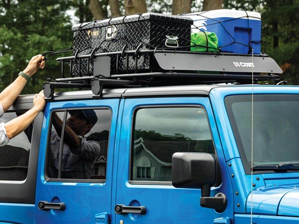 【CURT 正規品】 ルーフラック クロスバー ルーフキャリア 18119  2本セット ベースキャリア ルーフバー フット ジープ JK ラングラー 2ドア/4ドア ハードトップ装着車用