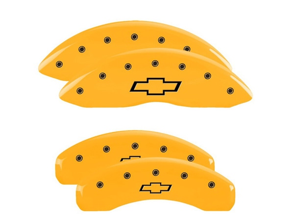 【MGP 正規品】 10-15y シボレー カマロ 専用設計 ブレーキ キャリパーカバー イエロー ボウタイロゴ アルミ製 14033SBOWYL 1台分 セット
