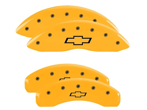 【MGP 正規品】 シボレー 99-06y シルバラード1500 | 03-05y アストロ 専用設計 ブレーキ キャリパーカバー イエロー ボウタイロゴ 14033SCR5YL