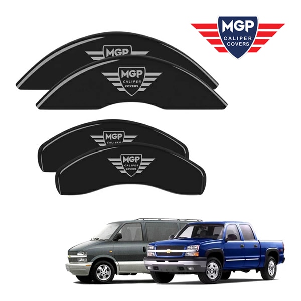 【MGP 正規品】 シボレー 99-06y シルバラード1500 | 03-05y アストロ 専用設計 ブレーキ キャリパーカバー ブラック MGPロゴ 14034SMGPBK