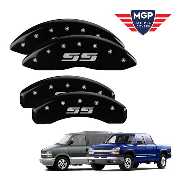 【MGP 正規品】 シボレー 99-06y シルバラード1500 | 03-05y アストロ 専用設計 ブレーキ キャリパーカバー ブラック SSロゴ 14034SSS3BK