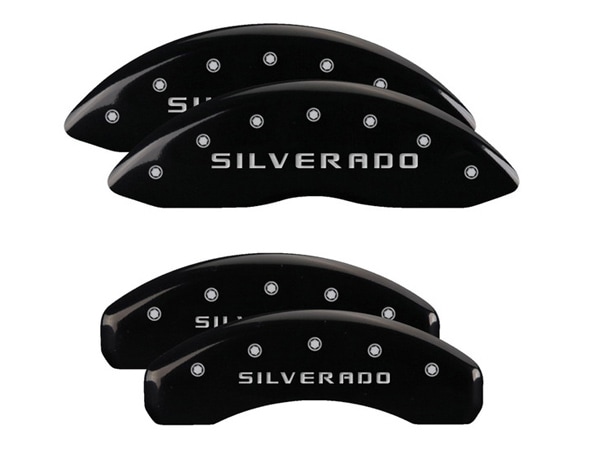 【MGP 正規品】 02-03y 05-06y シボレー シルバラード1500HD 専用設計 ブレーキ キャリパーカバー ブラック シルバラードロゴ 14048SSILBK