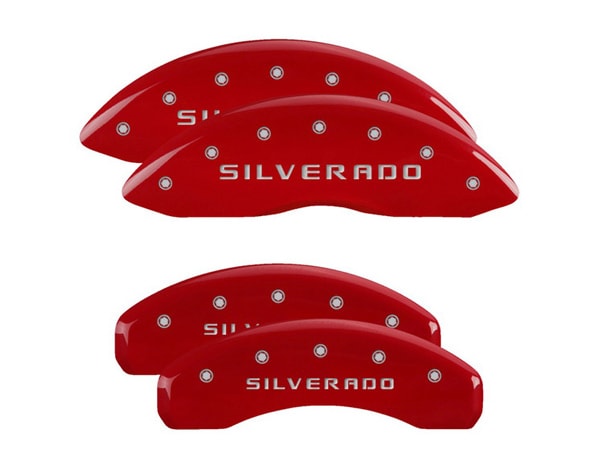【MGP 正規品】 02-03y 05-06y シボレー シルバラード1500HD 専用設計 ブレーキ キャリパーカバー レッド シルバラードロゴ 14048SSILRD