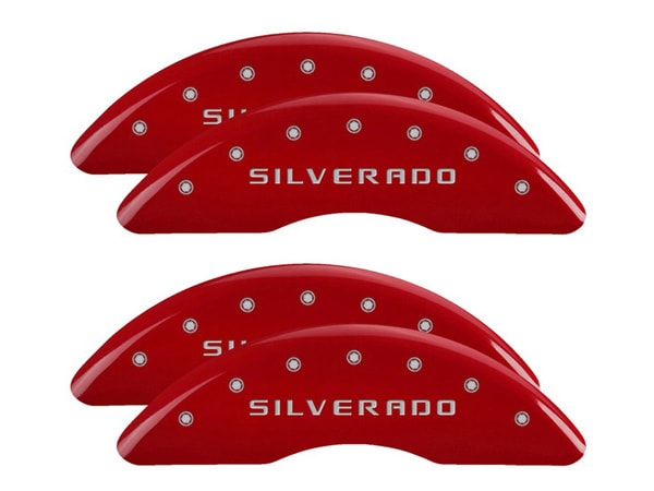 【MGP 正規品】 11-19y シボレー シルバラード 2500HD 3500HD 専用設計 ブレーキ キャリパーカバー レッド シルバラードロゴ 14173SSILBK