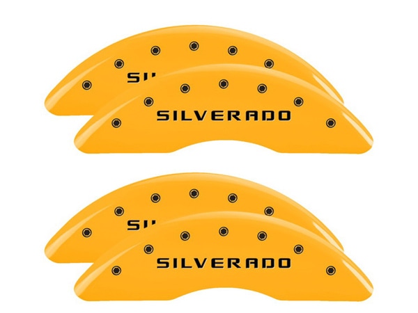 【MGP 正規品】 11-19y シボレー シルバラード 2500HD 3500HD 専用設計 ブレーキ キャリパーカバー イエロー シルバラードロゴ 14173SSILYL