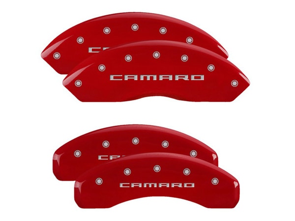 【MGP 正規品】 16-21y シボレー カマロ 専用設計 ブレーキ キャリパーカバー レッド カマロロゴ (5 6世代) アルミ製 14240SCA5RD