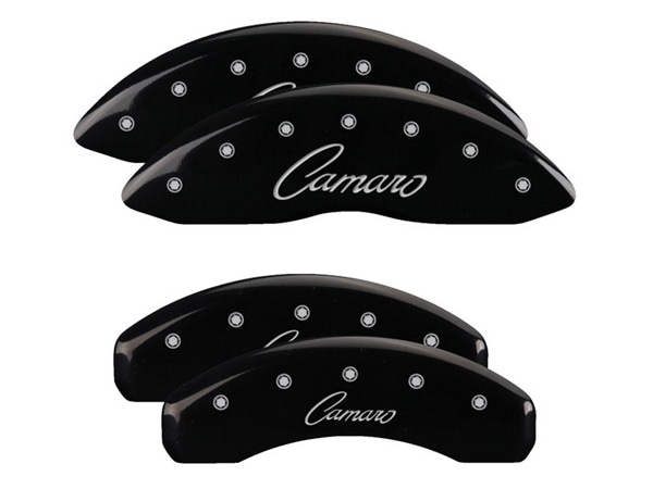 【MGP 正規品】 16-21y シボレー カマロ 専用設計 ブレーキ キャリパーカバー ブラック カマロロゴ筆記体 アルミ製 14240SCCSBK