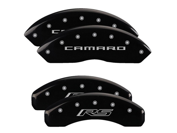 【MGP 正規品】 16-21y シボレー カマロ 専用設計 ブレーキ キャリパーカバー ブラック カマロ RSロゴ (5 6世代) アルミ製 14240SCR5BK