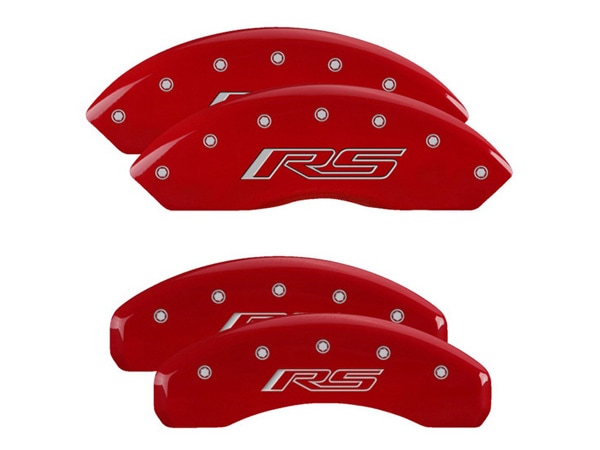 【MGP 正規品】 16-21y シボレー カマロ 専用設計 ブレーキ キャリパーカバー レッド RSロゴ (5 6世代) アルミ製 14240SRS5RD 1台分 セット