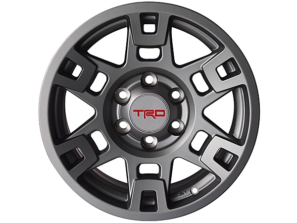 USトヨタ純正 TRD 17インチホイール マットグレー ガンメタ PTR20-35110-GR 5本セット TRDロゴ入 JWL刻印あり TOYOTA FJクルーザー GSJ150W | ランドクルーザー ランクル プラド 150系 | ハイラックスサーフ 215系 他