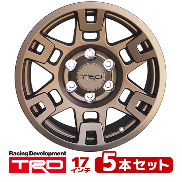 USトヨタ純正 TRD 17インチホイール ブロンズ PTR20-35110-F5 5本セット TRDロゴ入 JWL刻印あり TOYOTA FJクルーザー GSJ150W | ランドクルーザー ランクル プラド 150系 | ハイラックスサーフ 215系 他