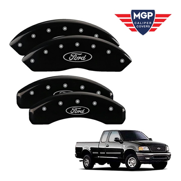 【MGP 正規品】 97-04y フォード F-150 専用設計 ブレーキ キャリパーカバー ブラック フォードオーバルロゴ アルミ製 10022SFRDBK