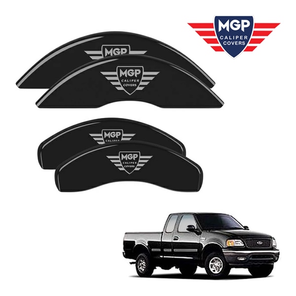 【MGP 正規品】 97-04y フォード F-150 専用設計 ブレーキ キャリパーカバー ブラック MGPロゴ アルミ製 10022SMGPBK 1台分 セット