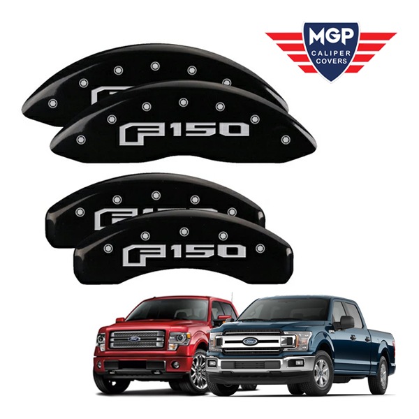 【MGP 正規品】 12-20y フォード F-150 専用設計 ブレーキ キャリパーカバー ブラック F-150(2015)ロゴ アルミ製 10219SF16BK 1台分 セット