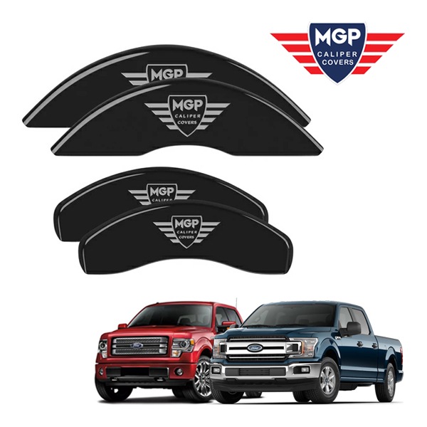 【MGP 正規品】 12-20y フォード F-150 専用設計 ブレーキ キャリパーカバー ブラック MGPロゴ アルミ製 10219SMGPBK 1台分 セット