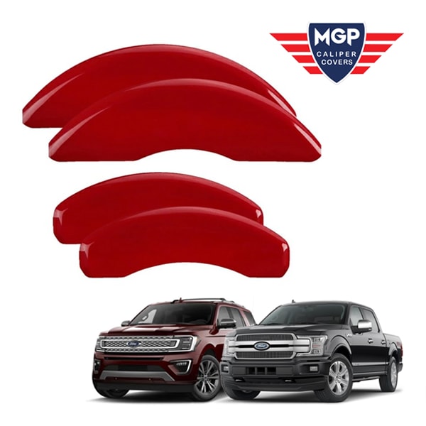 【MGP 正規品】 15-20y フォード F-150 | エクスペディション 専用設計 ブレーキ キャリパーカバー レッド ロゴなし アルミ製 10239SCLCRD