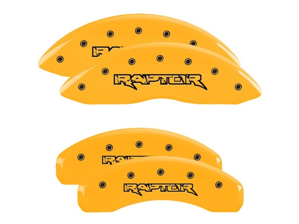 【MGP 正規品】 15-20y フォード F-150 | エクスペディション 専用設計 ブレーキ キャリパーカバー イエロー ラプターロゴ 10239SRPTYL