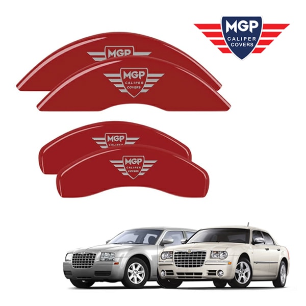 【MGP 正規品】 05-10y クライスラー 300 300C 専用設計 ブレーキ キャリパーカバー レッド MGPロゴ アルミ製 32004SMGPRD 1台分 セット