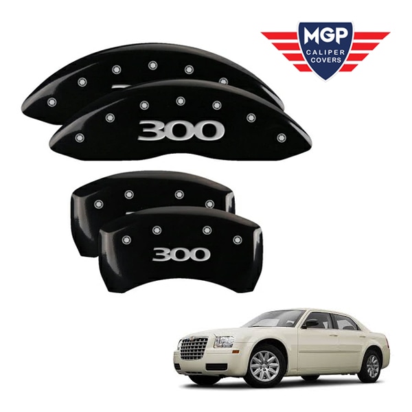 【MGP 正規品】 05-10y クライスラー 300 300C 専用設計 ブレーキ キャリパーカバー ブラック 300(2017以前)ロゴ アルミ製 32005S300BK