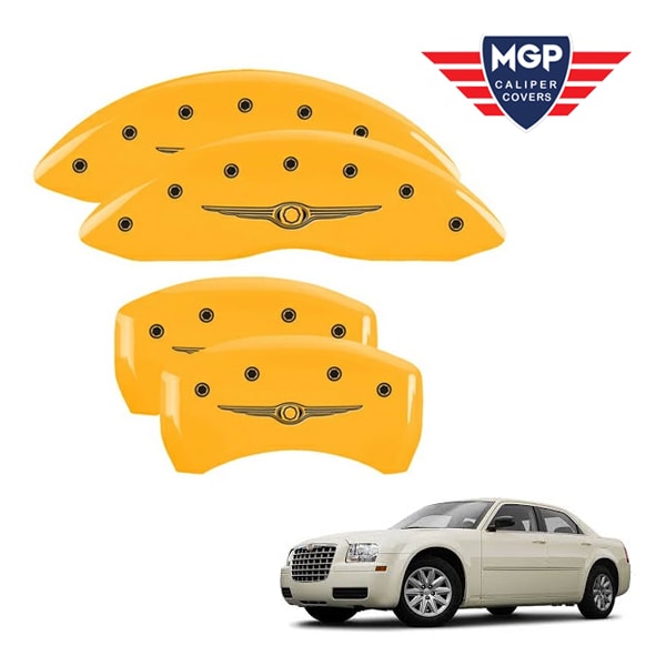 【MGP 正規品】 05-10y クライスラー 300 300C 専用設計 ブレーキ キャリパーカバー イエロー クライスラーウイングスタイル1ロゴ 32005SCW1YL