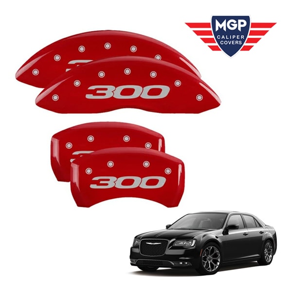 【MGP 正規品】 11-20y クライスラー 300 300C 専用設計 ブレーキ キャリパーカバー レッド クライスラー300(2017)ロゴ 32016S301RD