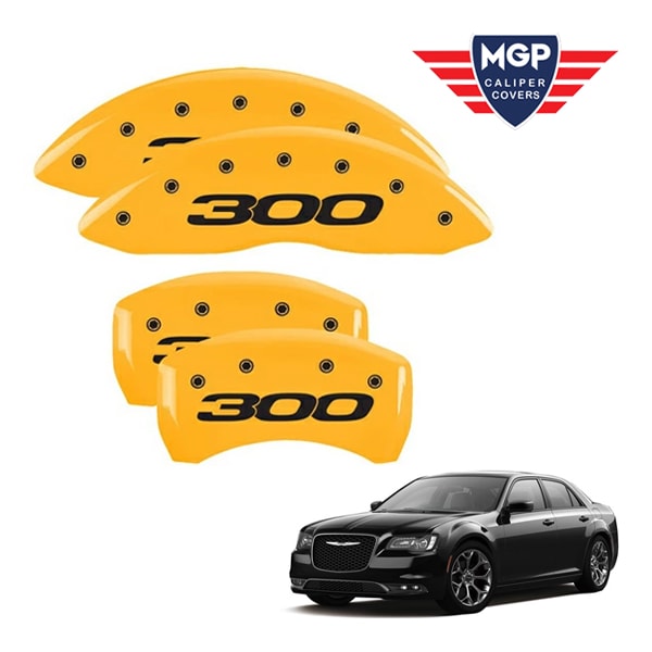 【MGP 正規品】 11-20y クライスラー 300 300C 専用設計 ブレーキ キャリパーカバー イエロー クライスラー300(2017)ロゴ 32016S301YL