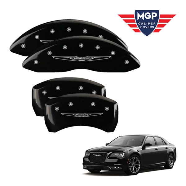 【MGP 正規品】 11-20y クライスラー 300 300C 専用設計 ブレーキ キャリパーカバー ブラック クライスラーウイングスタイル2ロゴ 32016SCW2BK