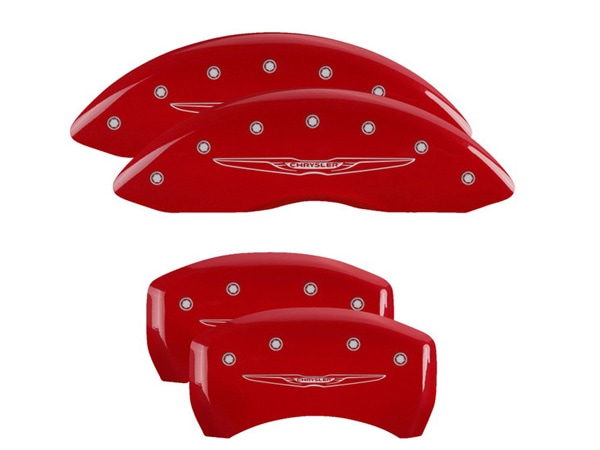 【MGP 正規品】 11-20y クライスラー 300 300C 専用設計 ブレーキ キャリパーカバー レッド クライスラーウイングスタイル2ロゴ 32016SCW2RD