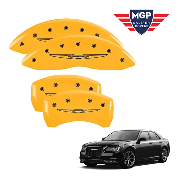 【MGP 正規品】 11-20y クライスラー 300 300C 専用設計 ブレーキ キャリパーカバー イエロー クライスラーウイングスタイル2ロゴ 32016SCW2YL