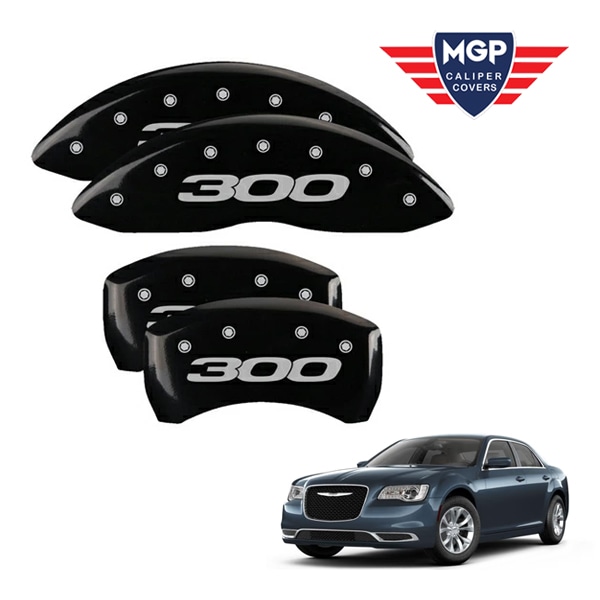 【MGP 正規品】 11-20y クライスラー 300 300C 専用設計 ブレーキ キャリパーカバー ブラック クライスラー300(2017)ロゴ 32020S301BK