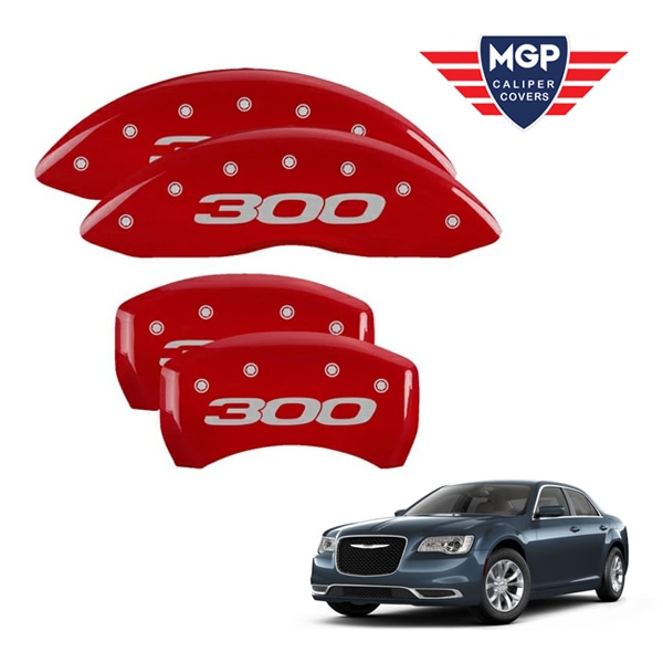 【MGP 正規品】 11-20y クライスラー 300 300C 専用設計 ブレーキ キャリパーカバー レッド クライスラー300(2017)ロゴ 32020S301RD